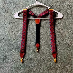 Vintage Colours silk clip adjustable suspenders